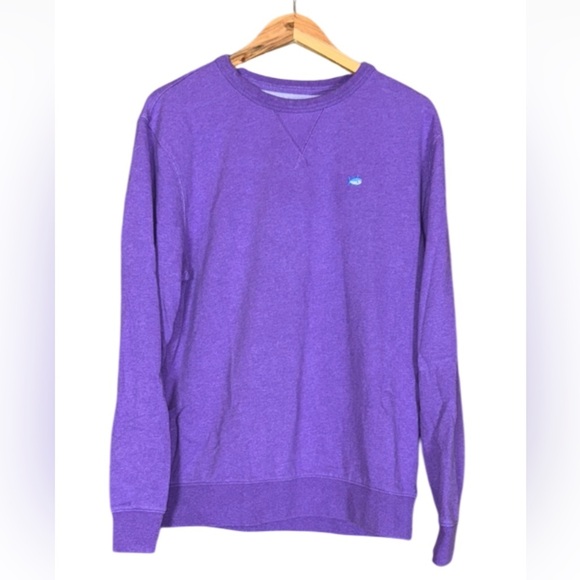 Southern Tide purple heather Upper deck French terry pullover sweatshirt Large - Picture 1 of 8